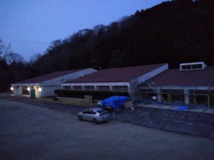 中津川野外教育センターのもうすぐ工事が終わります。 本文画像