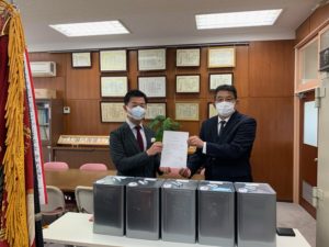 アルコール消毒液を寄贈いたしました 本文画像