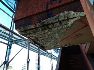 鉄筋爆裂補修 本文画像