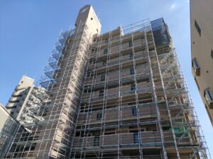 天白区分譲マンションの大規模修繕工事がはじまりました。 本文画像