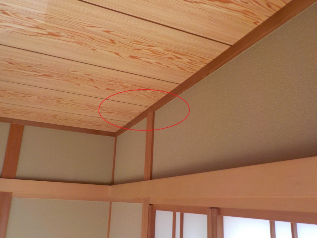 ちょっとした天井のシミでしたが・・・ 本文画像